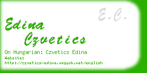 edina czvetics business card